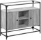 Generico Kangqiling846072 Sideboard aus Glas, grau, 98 x 35 x 81 cm