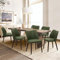 COLAMY Gepolsterte Esszimmerstühle 6er Set, Moderne Küchenstühle mit gepolsterter Sitzfläche und Holzbeinen für Restaurant/Café, Grün