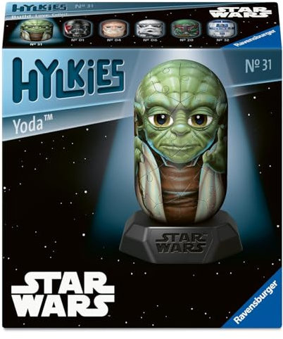 Ravensburger Hylkies: Star Wars Sammelfiguren zum selbst zusammenbauen - Figur #31 - Yoda - Aufbauen, Verlieben, Sammeln - Mini-Figuren für Fans von Star Wars