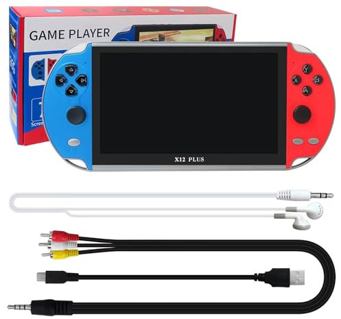 7 X12 Plus Console di gioco portatile Schermo HD Retro Video Built-in 10000 Old School Classic Games Lettore MP5 portatile Bluetooth 4.2 e 5G WiFi