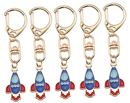 Veemoon 5stücke Metall-schlüsselanhänger Kreativer Schlüsselanhänger Aus Legierung Modische Schlüsselanhänger-ornamente Anhänger Für Schlüsselringe Geschenkidee -design