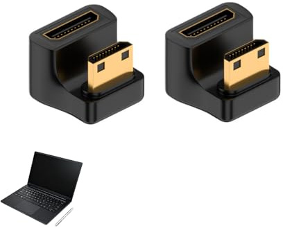 Adaptador Mini HDMI en Forma de U 8K, Adaptador de Extensión Mini HDMI Macho a Hembra de 48 Gbps, Extension Adapter, Mini Adaptador HDMI de 180 Grados de Funcionamiento, para Cámaras, Videocámaras
