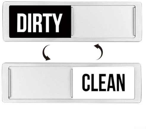 Dishwasher Magnet, 17.7 x 5.2 cm Double Sided Clean Dirty Sign Indicator Strong Magnetic Attachment Non-Scratching Design for Kitchen Home Use(A)