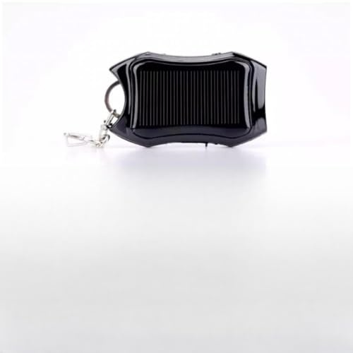 Eminchu Solar Portable, Keychain Mini Power Bank, Emergency Phone with LED Flashlight & USB Port, Ideal for Outdoor, Camping, Hiking & Travel, Black White, 7x4.2x1.6cm (White)