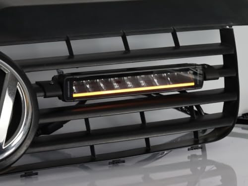 Euralight Fahrzeugspezifisches Kühlergrill Kit + 2 LED Fernscheinwerfer kompatibel mit VW T5 (2003-2008) mit E-Prüfzeichen Komplettset eintragungsfrei gemäß ECE R149