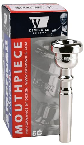 Denis Wick American Classic Trumpet Mouthpiece Silver Plated, 5182A-5C - V-Type Backbore - Vintage-Style Design with Warm, Rich Tone & Comfortable Rims - 16.50 x 5.30 x 3.80mm