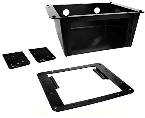 Metra Universal Unterbauhalterung/Zusatzfach „Einbau-Kit“ 2DIN für LKW, Transporter usw. (schwarz)