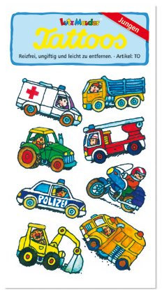 Lutz Mauder Baustelle & Bagger Tattoos Kinder Kindertattoo Tatoo Tatto Kindergeburtstag Geburtstag Mitgebsel Geschenk Auto Autos Feuerwehr Feuerwehrauto Baustelle Fahrzeuge
