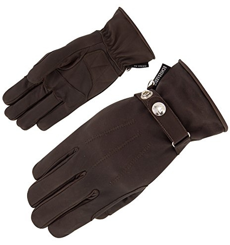 ORINA Classic II Elegante, leicht Gefütterte Lederhandschuhe, Dunkelbraun, Größe 10