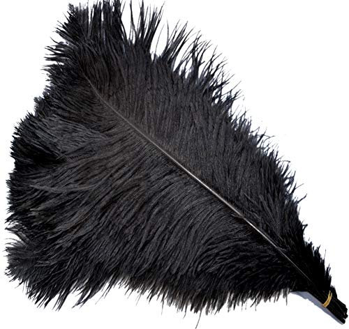 Sowder 5pcs Strauß-Federn 16-18inch (40-45cm) für Haupthochzeits-Dekoration(Schwarz)