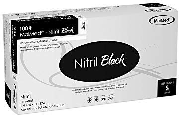 Maimed Lot de 100 gants jetables en nitrile Taille S
