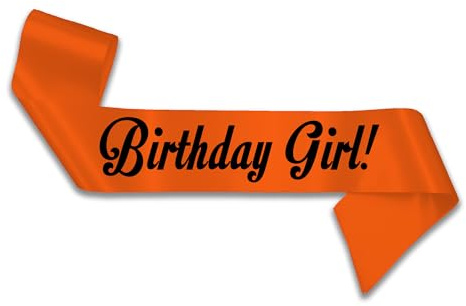 My Pretty Little Gifts Birthday Girl Sash - 160cm: Orange - 16th 18th 21st 30th 40th 50th 60th