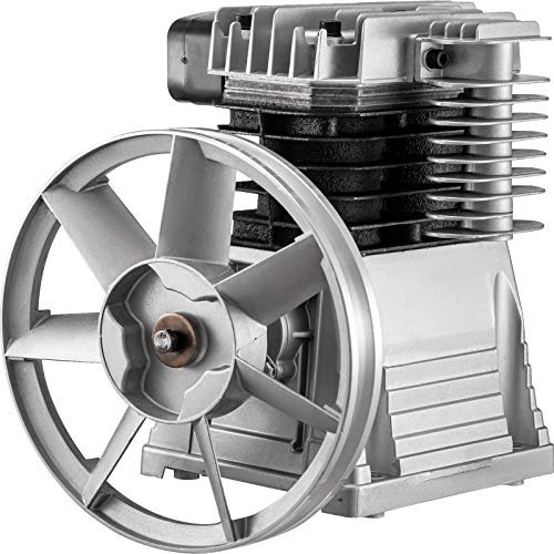 Mophorn Kompressor Aggregat 2 Zylinder Kompressor 3KW 375L Aerotec Kompressor Luftdruck Aggregat max 11 bar für die chemische Industrie (3KW), Silber