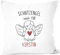 SpecialMe® Kissen-Bezug Schutzengel mit Namen Glücksbringer personalisierte Geschenke Dekokissen Glückskissen weiß Unisize