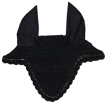 Kentucky Horsewear Stone & Pearl Long Fliegenohren, Größe:WB, Farbe:schwarz