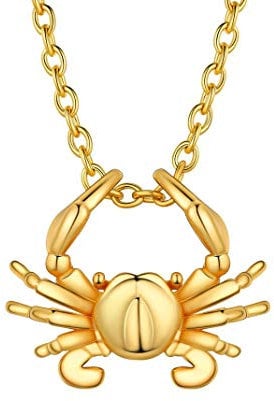 GoldChic Jewelry Gold Cancer Star Sign Necklaces For Women, Cnc Zodiac Pendant Horoscope Gifts For Her