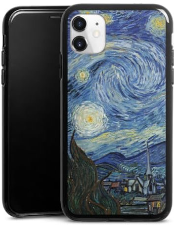 DeinDesign Silikon Hülle kompatibel mit Apple iPhone 11 Case schwarz Handyhülle Kunst Vincent Van Gogh The Starry Night