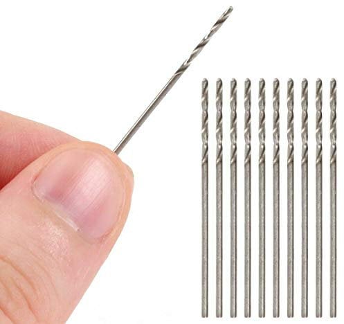 Joyhey Alitaver - 20 brocas micro helicoidales HSS de 1,0 mm, mini taladro de acero de alta velocidad para madera, plástico, metal blando