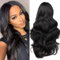 ColorfulPanda Perücke Gewellt Lockig Lang Schwarz Natürlich Haare Für Frauen, Alltag Anime Cosplay Kostümparty Halloween Karneval Black Wigs 26 (Schwarz)