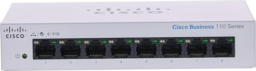 Switch non gestito Cisco Business CBS110-8T-D | GE a 8 porte | Desktop | Ext PS | Protezione limitata a vita (CBS110-8T-D)