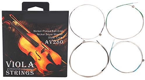 4 Stück/Set Viola Saiten, Universal Full Set Stahlkern Professionelle Viola Saiten E A D G für 14‑16 Bratschen in satten und warmen Tönen Viola Saiten Musikinstrumentenzubehör
