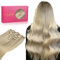 WENNALIFE Extensiones Clip Pelo Natural, 35cm 120g 7 Piezas, Rubio Ceniza a Rubio Dorado y Rubio Platino Extensiones de Clip Natural Extensiones Pelo Remy Extensiones Cabello Postizos Mujer