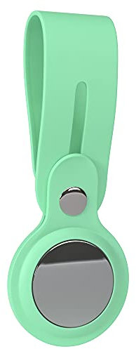 EAZY CASE - Anhänger für AirTag Schlüsselanhänger Hülle Silikon Grün AirTags Schutzhülle Air Tracker Schlüsselanhänger Kratzfest Silikon Loop Silikonhülle Case Air Tag Anhänger für Hunde, Katze, Kind