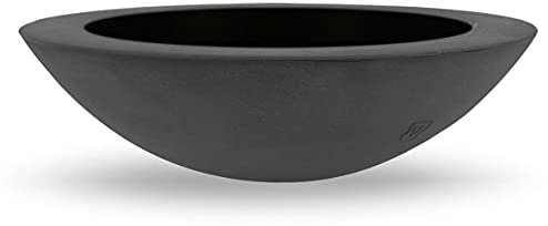 Jardinera redonda de resina Génesis 75 cm. Antracite