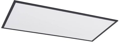 Lindby LED Panel Nelios dimmbar mit Leselampe (Modern) in Schwarz aus Aluminium (1 flammig,) - Bürolampe Deckenlampe Deckenleuchte Lampe Wohnzimmerleuchte