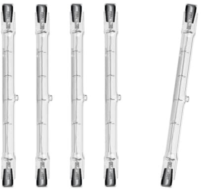 Ampoules Halogènes Linéaires R7s 100W 200W 300W 400W 1000W 1500W Ampoules De Sécurité 4000lm Blanc Chaud 2800K 220V 78mm 118mm 189mm 254mm Lumière À 360 Degrés Dimmable (Lot De 5),J254/【1500W】