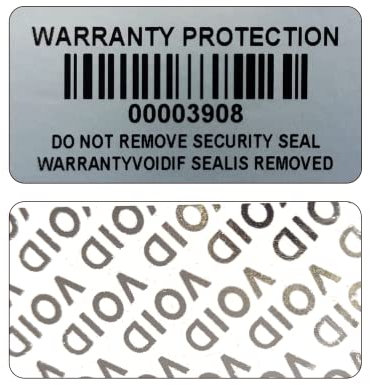 120 Stück manipulationssichere Barcode-Aufkleber mit individueller Seriennummer, Sicherheitsgarantie, Versiegelungsetikett für Paket (4,1 x 2 cm, Silber)