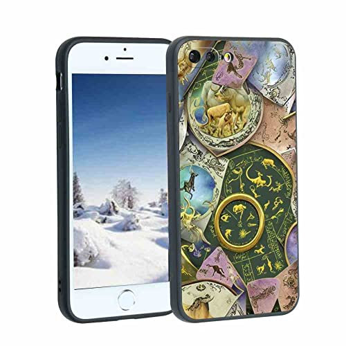 HIPPIL Taurus-Horoscope-Zodiac-3-32 Handyhülle, entworfen für iPhone 7 Plus, weiches TPU für Mädchen und Jungen, stoßfeste Handyhülle