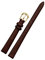 Cupsofu Damen Rindsleder Armband, 7mm, Braun-Gold, Dornschließe, Uhrenarmband für Quarzuhr