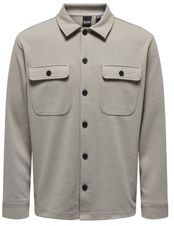 ONLY & SONS Herren Freizeit Hemd ONSNEWKODYL Overshirt Regular Fit XS - XXL, Größe:XS, Farbe:Vintage Khaki Melange 22021279