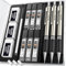 Nicpro 3 Stück Metall Druckbleistift Set mit Etui, Mechanische Bleistifte 0,9 mm Fallminenstift mit 6 Dosen HB Bleistiftminen, 3 Radiergummis, 9 Radiergummi-Minen, Schreiben, Zeichnen und Skizzieren