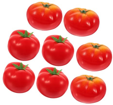 Yardenfun 8stücke Realistische Künstliche Tomaten Modelle Aus Schaumstoff Und Kunststoff Für Deko Indoor Und Outdoor Verwendung Requisiten Für Fotografie Und Veranstaltungen