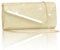 Larcenciel Damen Clutch Gold, Metallic Abendtasche mit Abnehmbarer Kette, Glitzer Pailletten Handtasche für Braut, Elegante Cross Body Umhängetasche für Hochzeit, Party, Bankett, Date (23x5x12cm)