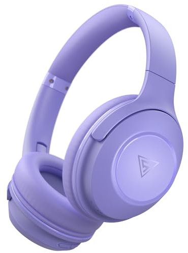 DOQAUS Auriculares Inalámbricos Bluetooth 5.3,70 Horas de Reproducción,Auriculares Inalámbricos Diadema con 3 EQ Modes y Micrófono de ENC Incorporado Cascos Plegables para PC/TV/Fones,Viajes-Morado