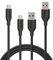 Anker Flow USB C Cable, Pack of 2, Charging Cable, usb to usb c cable for Samsung Galaxy S24 S23 S22 Ultra Note 20 iPhone 16 15 14 Pro Max Huawei, LG V30, Smartphone (1,8m)