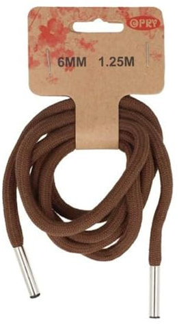 Opry 23412-881 Kordel, Cotton, 881 Braun, 6mm, 1.25m