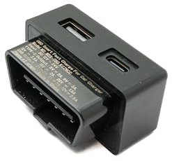 System-S OBD Ladeadapter USB 3.1 & 3.0 Buchse Lade Hub Adapter für Tesla Model 3 & Y in Schwarz