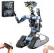 Millionspring Roboter-Bausteinset Motorversion mit Fernbedienung, Kurzschluss-Offener-Stromkreis-Figuren-Modell, STEM-Roboter-Technikspielzeuggeschenke für Kinder, Erwachsene (1176 pcs)