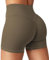 ZAAYO Sport Shorts Damen V Cross Gym Shorts Invisible Booty Scrunch 4.5 Sporthose High Waist Yoga Shorts Kurze Leggings Blickdicht Workout Shorts Push Up Radlershorts Braun S