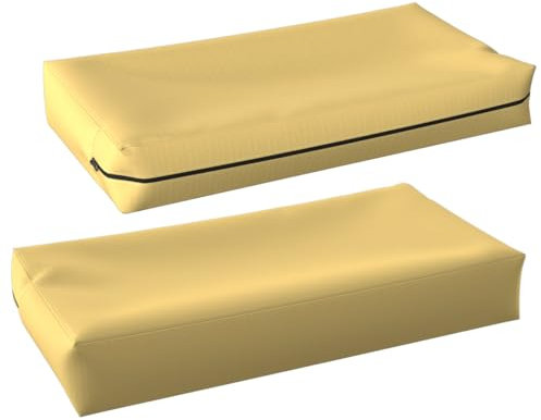 Cozomiz Bezüge für Palettenkissen Outdoor Wasserdicht Sofakissen Kissenhülle Kissenbezug Wasserfest Sitzkissen Dekorativ Ersatzbezug für Sitzteil Ersatzkissenbezug 55x45x10cm 2 Stück Orange
