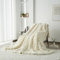 Luofanfei Kuscheldecke Wohndecke 150x200 Beige Creme Plüsch Samt Bubble Decke Kuschelig Warme Flauschige Fleecedecke Bettüberwurf Couchdecke Tagesdecke Sofadecke Blanket Für Schlafzimmer Büro