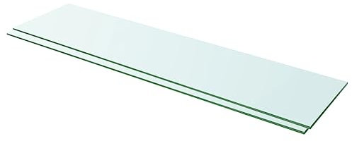 FUDUGEHMIOFWFJJ wandregal Metall,DVD Regal,Regalböden 2 STK. Glas Transparent 100 x 25 cmGeeignet für Bad, Küche, Schlafzimmer