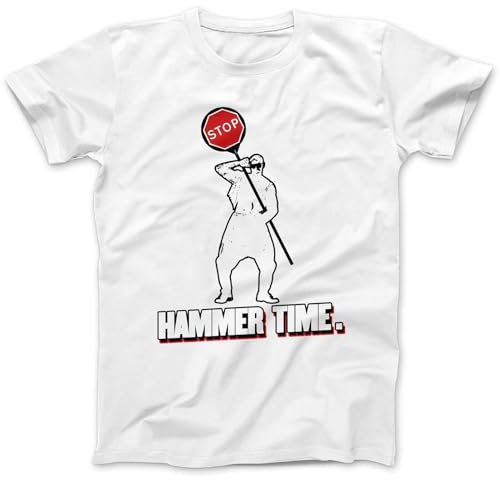 MC Hammer Time Inspired T-Shirt 100% Cotton You Can't Touch This WhiteXXL