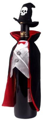 Xuminny Halloween Wine Bottle Covers, Champagne Wine Bottle Covers, Table Wine Bottle Covers Home Decor, Halloween Table Top Wine Bottle Decoration (Multicolor)
