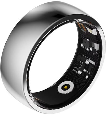 Smart Ring Blutdruckmessung Pulsmesser Schrittzähler Android IOS Smartringe Herren Damen Schlaftracker Schlaf Tracker Smartring Fitness Tracker Ring Fitnessring Fitnesstracker Schwarz Gold Silber