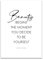 ARTFAVES® Poster - Beauty begins the moment you decide to be yourself | Wanddeko Wandbild Spruch Coco Fashion Mode | ohne Rahmen | 30 x 40 cm